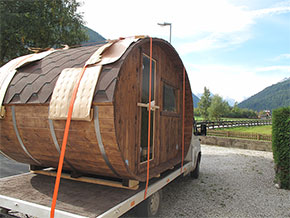 Wellnessfass transport